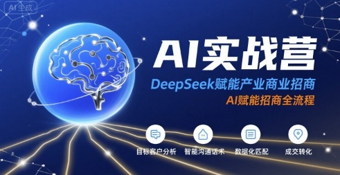 AI实战营：DeepSeek赋能产业商业招商，AI赋能招商全流程-佳佳云创网