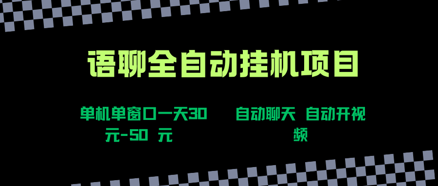 （15676期）语聊自动视频自动聊天项目全新玩法，单机单窗口一天30-50+，新手看完直接上手-佳佳云创网