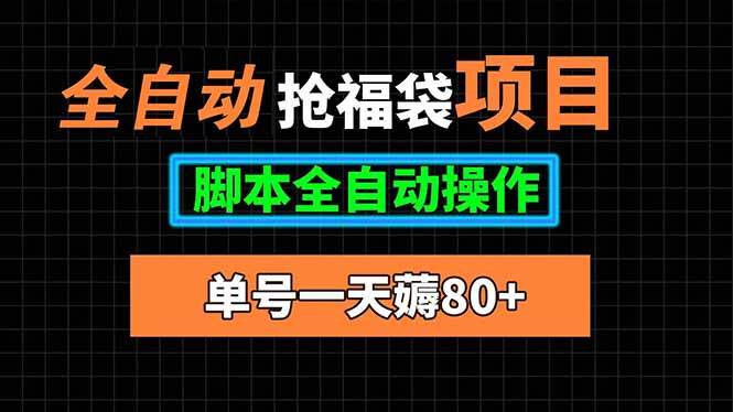 （15697期）全自动抢福袋项目，单号一天80+脚本全自动操作-佳佳云创网