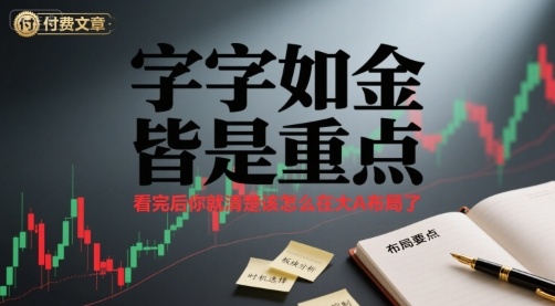 付费文章：字字如金 皆是重点， 看完后 你就清楚该怎么在大A布局了-佳佳云创网