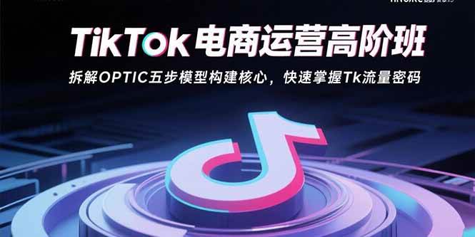 （15752期）TikTok电商运营高阶班：拆解OPTIC五步模型构建核心，快速掌握Tk流量密码-佳佳云创网