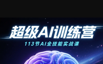 超级AI视频：绘画、带货、职场全场景113节通关课，解锁AI无限可能，开启精彩AI之旅-佳佳云创网