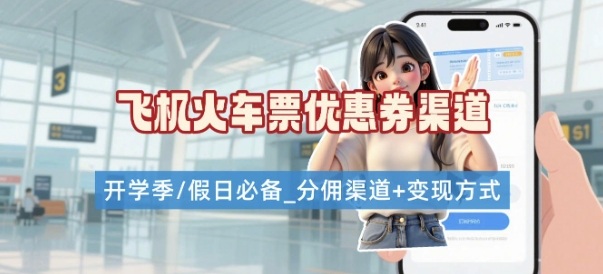 学生党必看！机票火车票优惠券申请渠道 + 项目打法，开学季节日速存-佳佳云创网