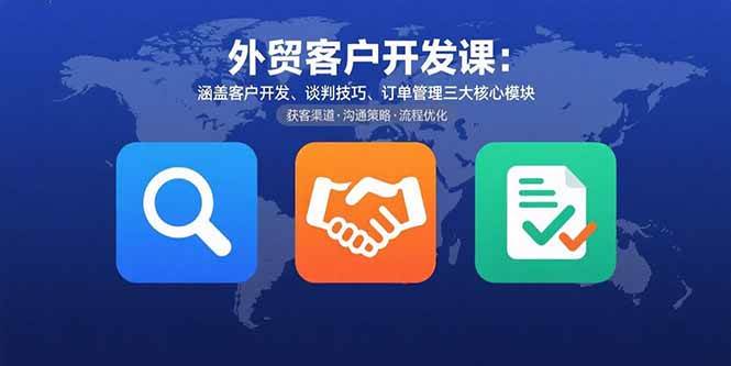 （15793期）外贸客户开发课：涵盖客户开发、谈判技巧、订单管理三大核心模块-佳佳云创网