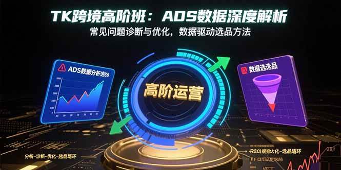 （15809期）TK跨境高阶班：ADS数据深度解析，常见问题诊断与优化，数据驱动选品方法-佳佳云创网