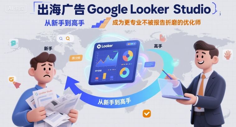 出海广告Google Looker Studio从新手到高手，成为更专业不被报告折磨的优化师-佳佳云创网