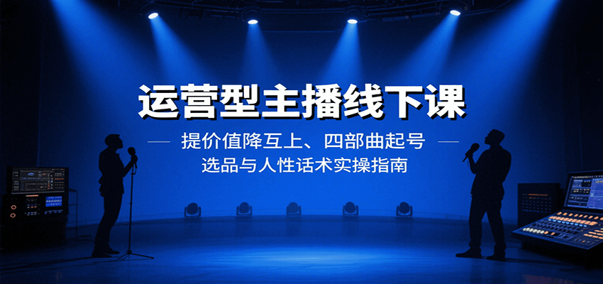 运营型主播线下课：提价值降互上、四部曲起号、选品与人性话术实操指南-佳佳云创网