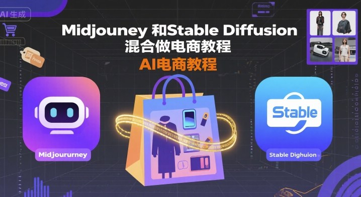 Midjourney和Stable Diffusion混合做电商教程-ai电商教程-佳佳云创网