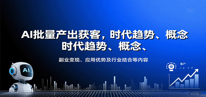 AI批量产出获客，时代趋势、概念、副业变现、应用优势及行业结合等内容-佳佳云创网