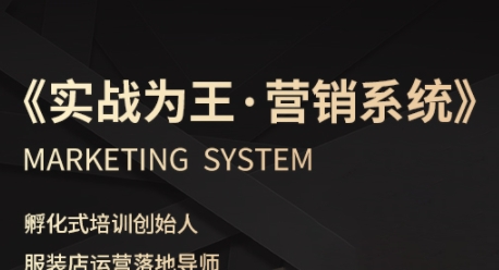 服装老板必修课《实战为王-营销系统》实现业绩被动式增长-佳佳云创网