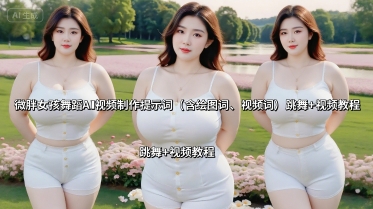 微胖女孩舞蹈AI视频制作提示词（含绘图词、视频词） 跳舞+视频教程-佳佳云创网