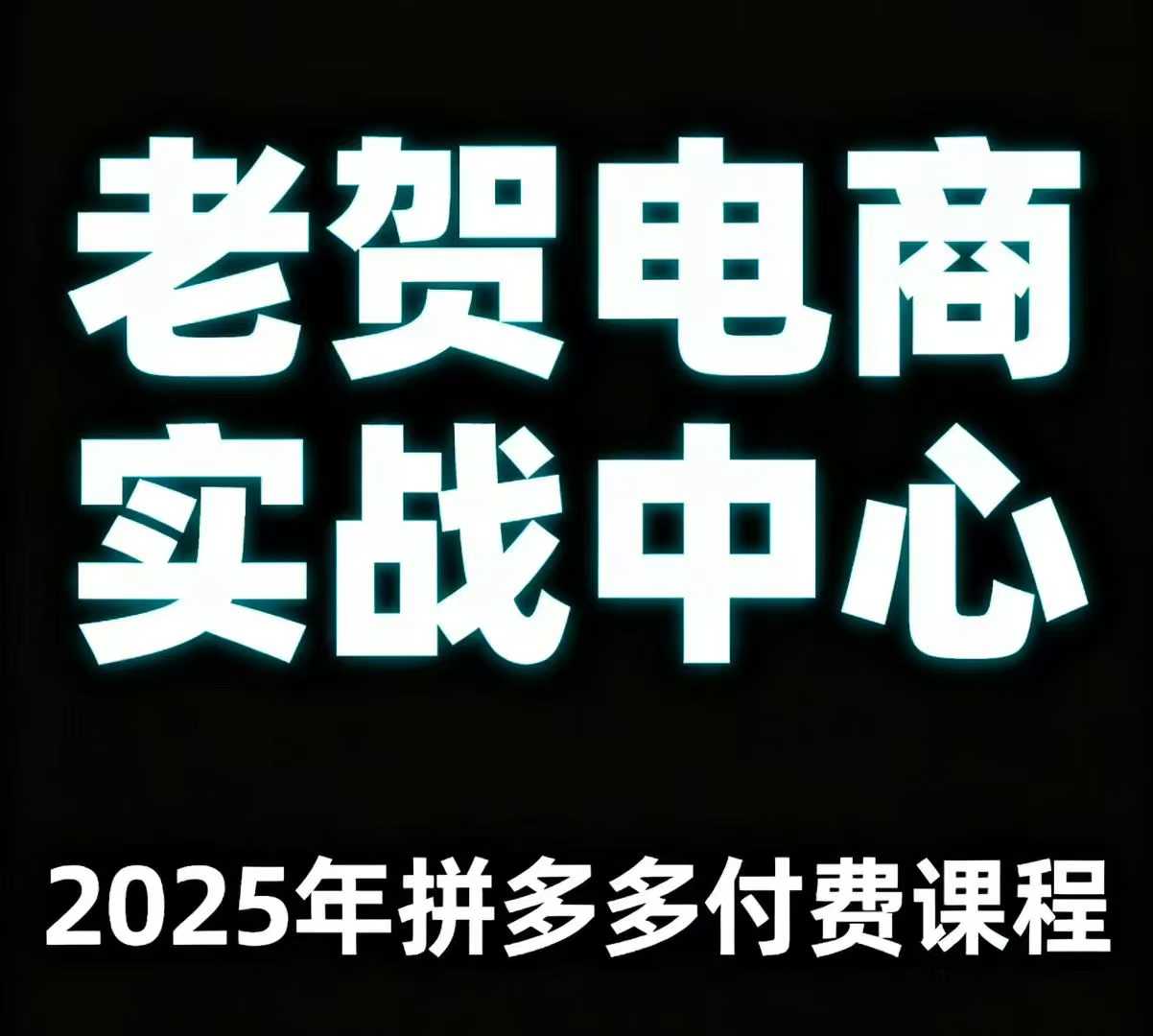 老贺电商2025年拼多多付费课程，用通俗易懂的方法告诉你多多怎么玩-佳佳云创网