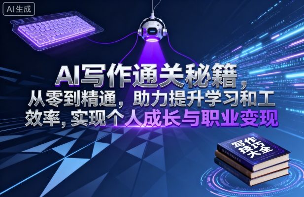 AI写作通关秘籍，从零到精通，助力提升学习和工作效率，实现个人成长与职业变现-佳佳云创网