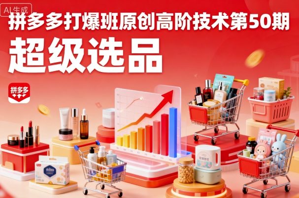 拼多多打爆班原创高阶技术第50期，超级选品-佳佳云创网