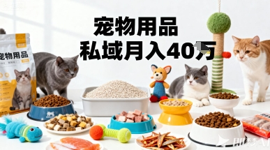 月变现40个！宠物用品私域运营的精准掘金之道玩法-佳佳云创网