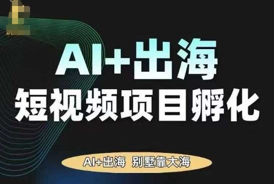 AI·TikTok AI+出海短视频项目孵化，陪你从0-1借助AI实现出海变现-佳佳云创网