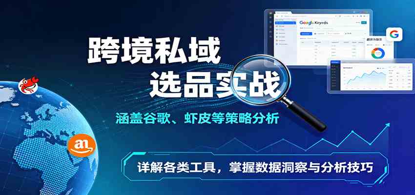 跨境私域选品实战：涵盖谷歌、虾皮等策略分析，详解各类工具，掌握数据洞察与分析技巧-佳佳云创网