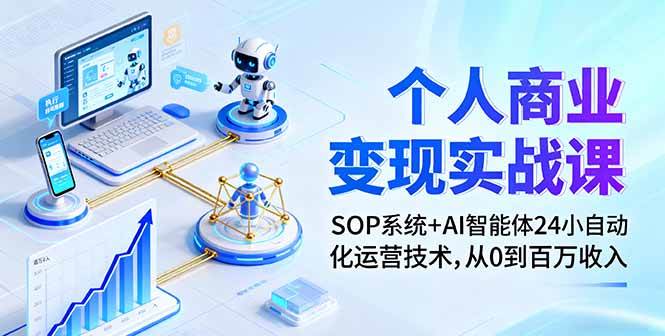 （16111期）个人商业变现实战课：SOP系统+AI智能体24小自动化运营技术，从0到百万收入-佳佳云创网