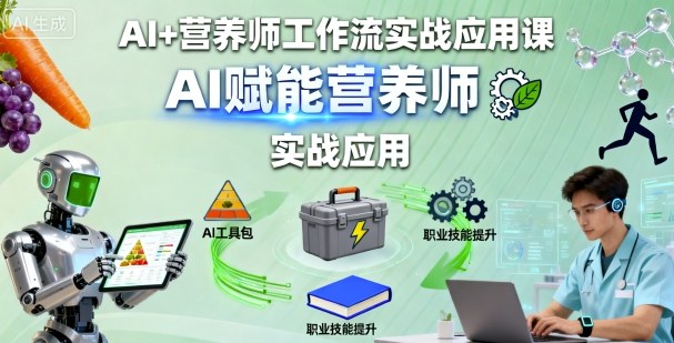 AI+营养师工作流实战应用课，AI赋能营养师-佳佳云创网