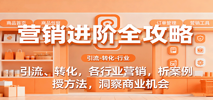 营销进阶全攻略，引流、转化，各行业营销，析案例，授方法，洞察商业机会-佳佳云创网
