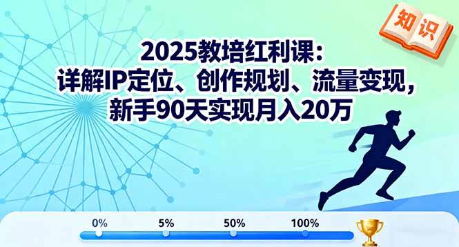 （16178期）2025教培红利课：详解IP定位、创作规划、流量变现，新手90天实现月入20万-佳佳云创网
