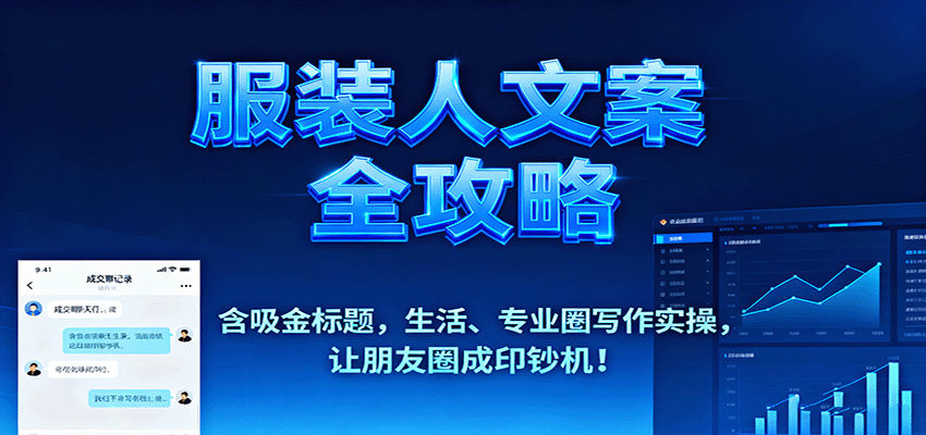 服装人文案全攻略，含吸金标题，生活、专业圈写作实操，让朋友圈成印钞机！-佳佳云创网