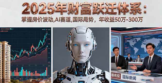（16217期）2025年财富跃迁体系：掌握房价波动,AI赛道,国际局势，年收益50万-300万-佳佳云创网
