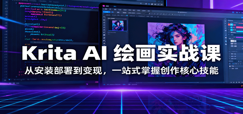 Krita AI 绘画实战课：从安装部署到变现，一站式掌握创作核心技能-佳佳云创网