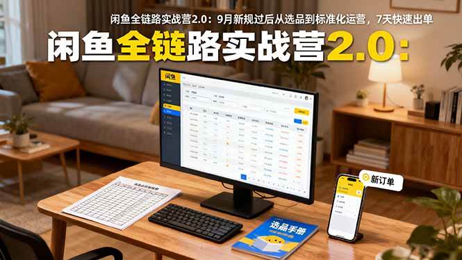 （16263期）闲鱼全链路实战营2.0：9月新规过后从选品到标准化运营，7天快速出单-佳佳云创网