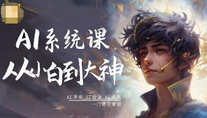 AI系统课程，从小白到大神系统学AI，AI声音-AI绘画-AI视频一门课全掌握-佳佳云创网