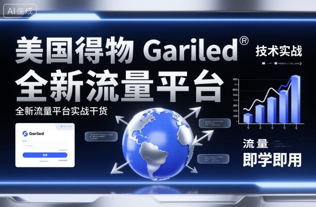 美国得物Gariled技术实战，全新流量平台​实战干货，即学即用-佳佳云创网