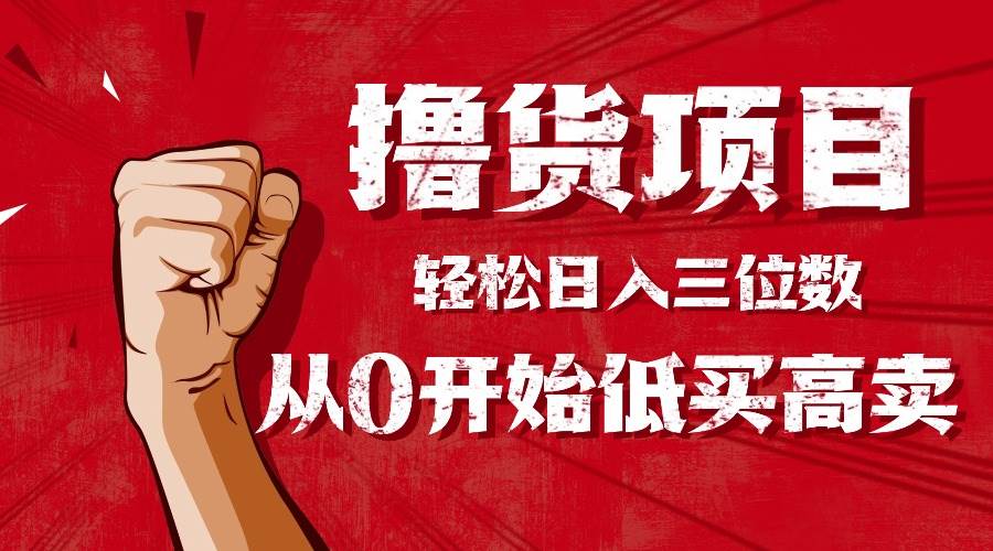 （16315期）手把手教你撸货，从0开始低买高卖，小白轻松实现日入三位数!!!-佳佳云创网