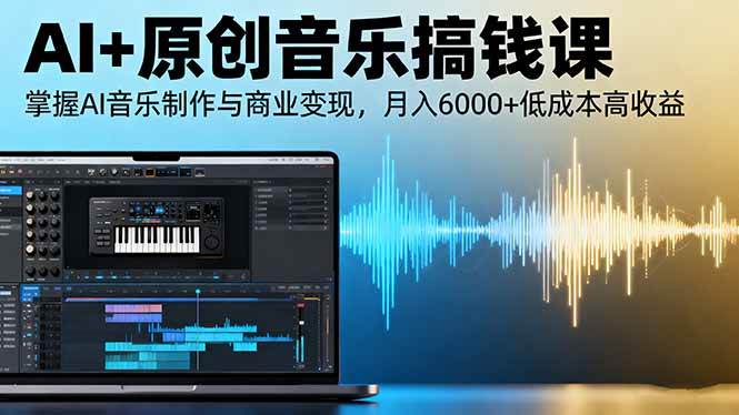 （16324期）AI+原创音乐搞钱课：掌握AI音乐制作与商业变现，月入6000+低成本高收益-佳佳云创网