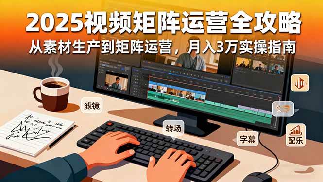 （16333期）2025短视频矩阵运营全攻略：从素材生产到矩阵运营，月入3万实操指南-佳佳云创网