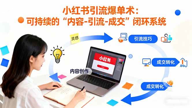 （16362期）小红书引流爆单术：构建一套低成本 可持续的“内容-引流-成交”闭环系统-佳佳云创网