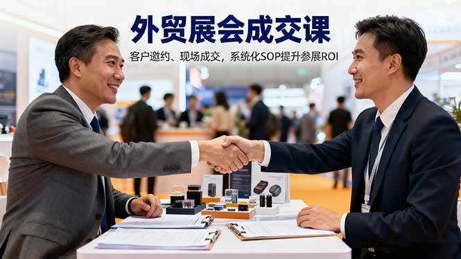 （16356期）外贸展会成交课，含目标制定、客户邀约、现场成交，系统化SOP提升参展ROI-佳佳云创网