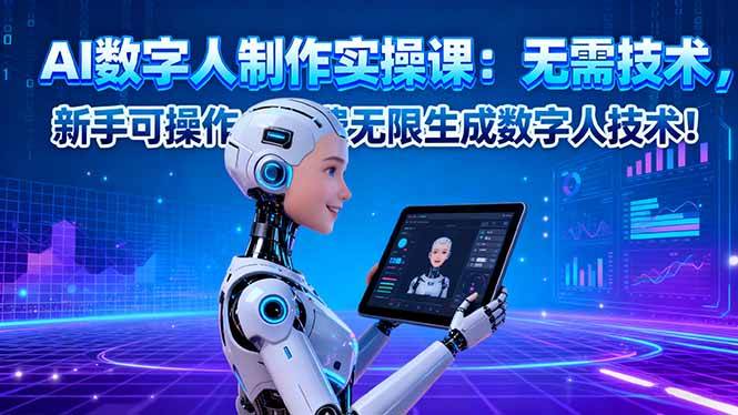 （16376期）AI数字人制作实操课：无需技术，新手可操作，免费无限生成数字人技术！-佳佳云创网
