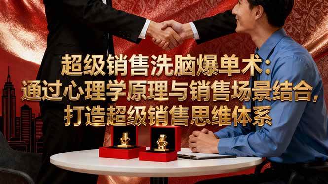 （16370期）超级销售洗脑爆单术：通过心理学原理与销售场景结合,打造超级销售思维体系-佳佳云创网