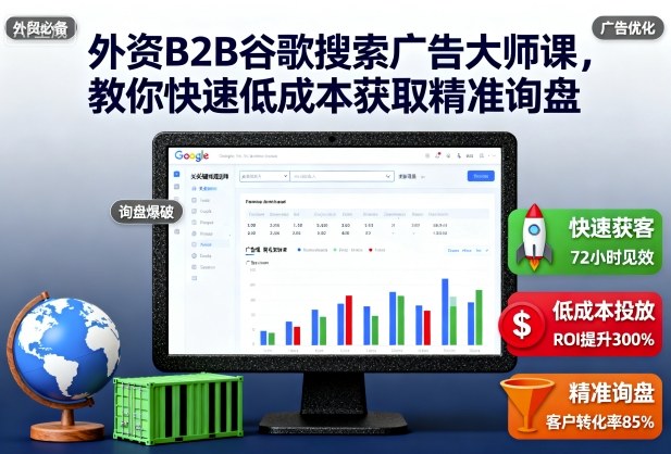 外资B2B谷歌搜索广告大师课，教你快速低成本获取精准询盘-佳佳云创网