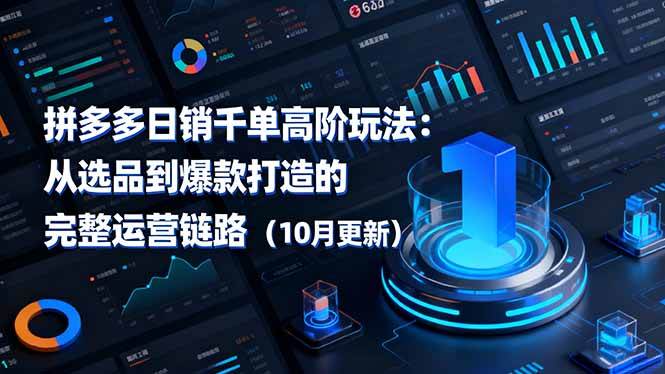 （16404期）拼多多日销千单高阶玩法：从选品到爆款打造的完整运营链路（10月更新）-佳佳云创网