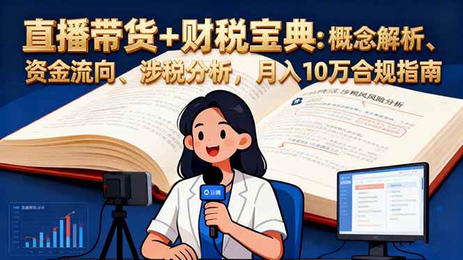 （16444期）直播带货+财税宝典：概念解析、资金流向、涉税分析，月入10万合规指南-佳佳云创网