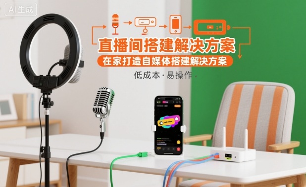 直播间搭建解决方案，在家打造自媒体搭建解决方案-佳佳云创网