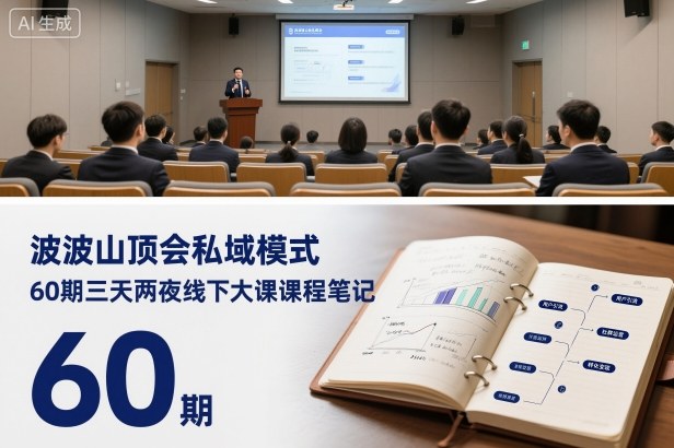 波波山顶会私域模式60期三天两夜线下大课课程笔记（文档）-佳佳云创网