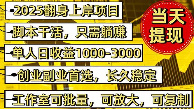 （16501期）2025翻身上岸项目脚本干活，内部客户经理内部开号，单人日收益1000-300…-佳佳云创网