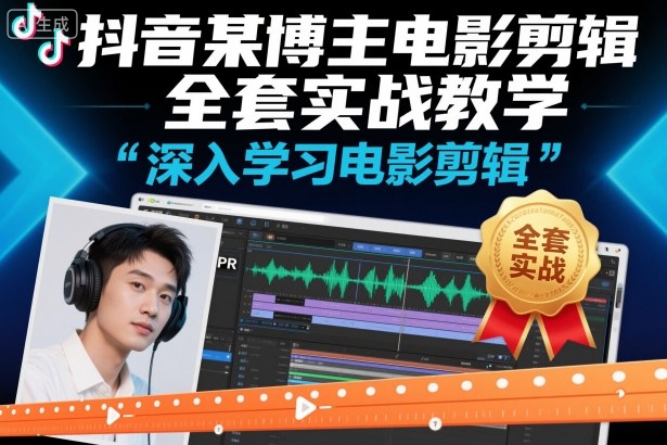 抖音某博主电影剪辑全套实战教学，深入学习电影剪辑-佳佳云创网