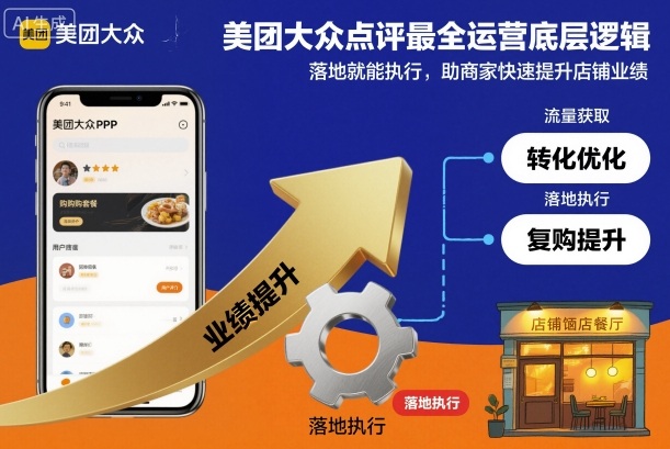 美团大众点评最全运营底层逻辑，落地就能执行，助商家快速提升店铺业绩-佳佳云创网