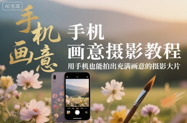 手机画意摄影教程，用手机也能拍出充满画意的摄影大片-佳佳云创网