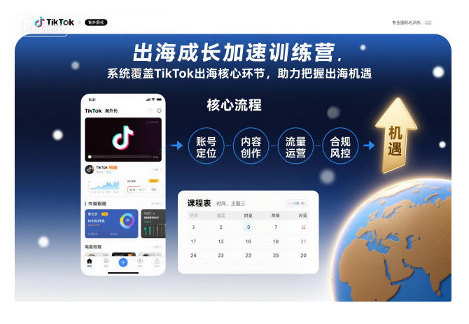 出海成长加速训练营，系统覆盖TikTok出海核心环节，助力把握出海机遇（更新）-佳佳云创网