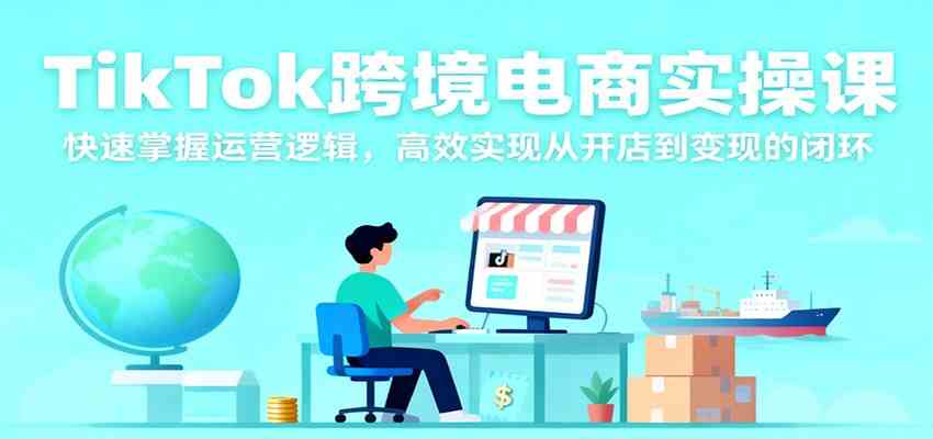TikTok跨境电商实操课，快速掌握运营逻辑，高效实现从开店到变现的闭环-佳佳云创网