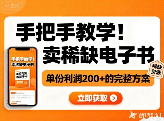 手把手教学！在小红书卖稀缺电子书，单份利润2张+的完整方案-佳佳云创网
